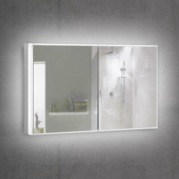 Schneider PREMIUMLINE Superior Spiegelschrank mit LED-Beleuchtung mit 2 Türen, 181.120.02.50