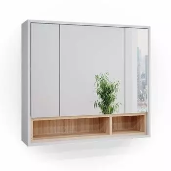 Vicco Spiegelschrank Badschrank Badspiegel 80cm Badmöbel Beatrice 3-türig Ablage