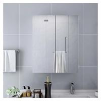 vidaXL Bad-Spiegelschrank Weiß 60x15x75 cm MDF