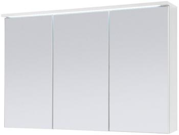 Aileenstore Spiegelschrank DUO 100 cm, Schalter-/Steckdosenbox, LED-Beleuchtung