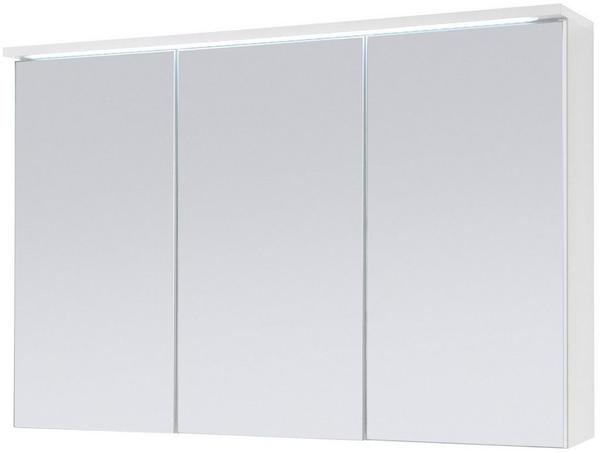 Aileenstore Spiegelschrank DUO 100 cm, Schalter-/Steckdosenbox, LED-Beleuchtung