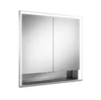KEUCO Royal Lumos Wandeinbau Spiegelschrank 70 x 73,5 cm, offene Ablage silber gebeizt eloxiert (14317171301)