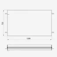 emco prime 2 Facelift Einbaurahmen für Unterputz LED-Lichtspiegelschrank 160 cm aluminium (949700015)