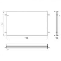 Emco prime 2 Facelift Einbaurahmen f&uuml;r Unterputz LED-Lichtspiegelschrank 120 cm,