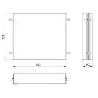 emco asis LED-Lichtspiegelschrank prime2 Einbaurahmen zu 9497 0xx 34, 949700019