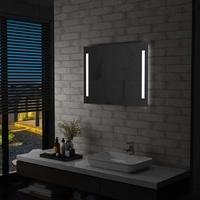 vidaXL Badezimmer-Wandspiegel mit LED 80 x 60 cm
