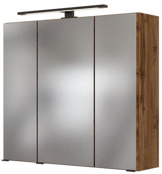 Held Möbel Luzern Spiegelschrank 70cm, 3 Türen, Wotan Eiche