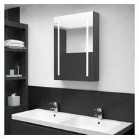 vidaXL Aufsatzwaschbecken vidaXL LED Spiegelschrank Eichenoptik Badschrank Badspiegel mehrere Auswhal 50 cm