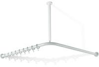 Hewi 801 Vorhangstange 801.34.9911092 1200 x 1200 mm, anthrazitgrau, suizidhemmend, winklig