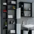 Vicco Badmöbel Set ILIAS Bad Spiegel Unterschrank Badschrank Hochschrank Spiegelschrank Weiß Anthrazit