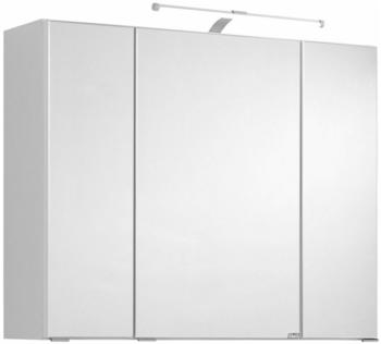 Held Spiegelschrank 3D CARDIFF (BHT 80x64x20 cm) weiß/hglz. weiß