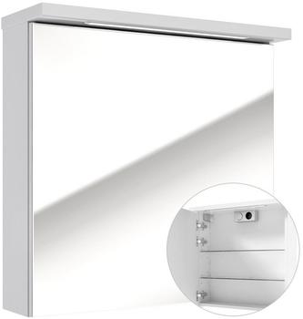 Lomadox led-spiegelschrank 61 cm weiß Hochglanz lackiert, inkl. LED Beleuchtung, B/H/T: ca. 61/60/20 cm