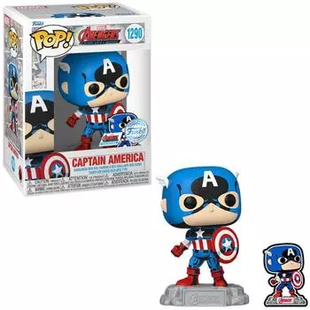 Funko Captain America A60 Comic Con + Pin Blue Multicolor