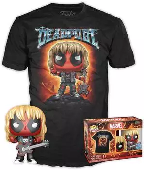 Funko Deadpool Heavy Metal + Black Orange T-Shirt