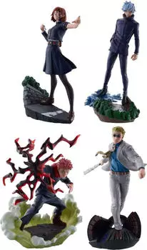 MegaHouse Jujutsu Kaisen Petitrama Series 4er-Pack Jujutsu Kaisen Series Vol.2 Set 9 cm