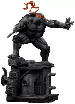 Iron Studios Teenage Mutant Ninja Turtles Art Scale Statue 1/10 Michelangelo Black and White Variant 26 cm heo exclusive