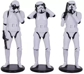 Nemesis Now Three Wise Stormtroopers Figuren 3er-Pack, Wei&szlig;, 14cm (B4889P9)