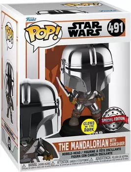 Funko Pop! Star Wars - The Mandalorian with Darksaber 491 Exclusive