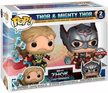 Funko Pop! Marvel Thor Love & Thunder - Thor & Mighty Thor 2 Pack