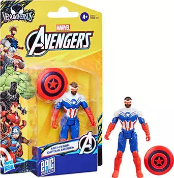 Hasbro Marvel Avengers VenomVersus Epic World of Action Anti-Venom Captain America Figure