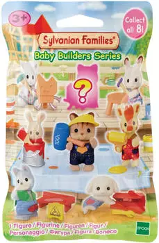Sylvanian Families EPOCH L5838 Sammelfiguren Serie 15 Babyfreunde Baustelle, &Uuml;berraschungsinhalt