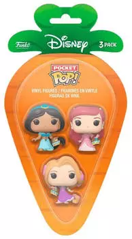 Funko POP! - Disney - Rapunzel, Ariel, Jasmine Carrot Pocket Pop! 3-Pack