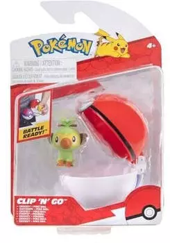 Pok&eacute;mon Clip 'N' Go Grookey und Pok&eacute;-Ball inklusive 5,1 cm gro&szlig;er Kampffigur und Pok&eacute;-Ball-Zubeh&ouml;r