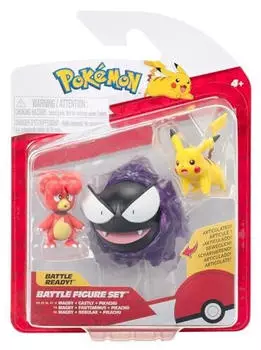 Jazwares Pokémon 3-figure pack Pikachu Magby Gastly