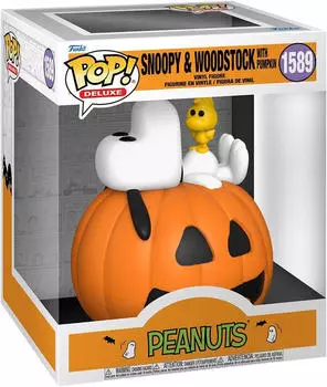 Funko Peanuts Snoopy & Woodstock with Pumpkin Deluxe Orange