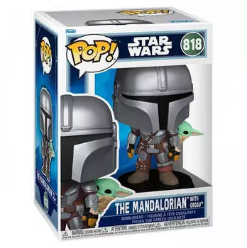 Funko POP! - Star Wars - The Mandalorian mit Grogu-Figur ca. 11cm