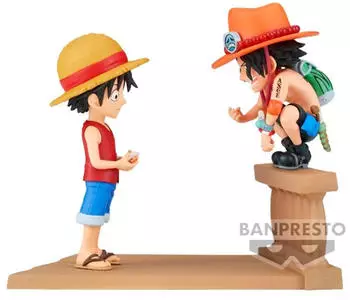 Bandai BANPRESTO BP89475P Monkey D. Luffy & Portgas D. Ace One Piece World Collectable Log Stories 8 cm Multi-Coloured