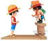 Bandai BANPRESTO BP89475P Monkey D. Luffy & Portgas D. Ace One Piece World Collectable Log Stories 8 cm Multi-Coloured