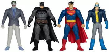 McFarlane Toys DC Direct Page Punchers Actionfiguren 4er-Pack Batman & Son of Batman & Superman & Joker 7 cm