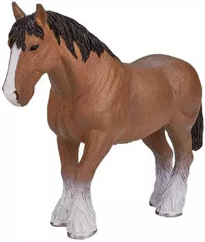 Mojo Realistische Figur eines hellbraunen Clydesdale-Pferdes
