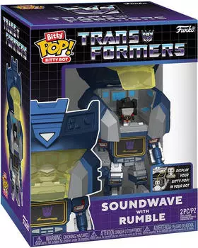 Funko POP! - Transformers - Soundwave with Rumble Bitty Pop! Bot