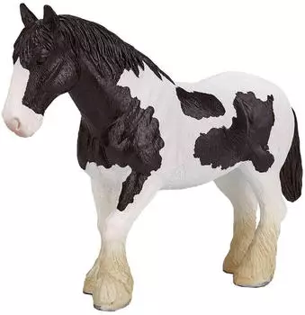 Mojo Figur Clydesdale-Pferd schwarz-weiß
