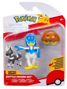 Pok&eacute;mon PKW4094 Battle Figure Set Blitzle, Kabuto, Quaxwell