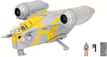 Jazwares Micro Galaxy Squadron Razor Crest Fahrzeug 18cm mit Micro-Figur 2,5cm (SWJ0543)