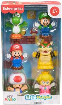 Fisher-Price Little People My Mario Figurenset, 6 Figuren (JHG63)