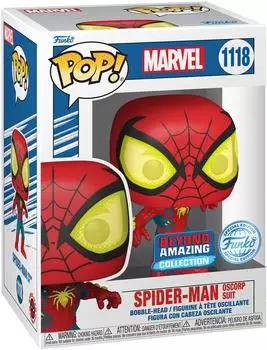 Funko POP Marvel Beyond Amazing Spider-Man Oscorp Suit Bobble-Head Vinyl-Figur (1118)