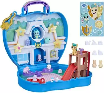 My Little Pony Mini World Magic Compact Creation - Ein Tag im Park, 2 Figuren 2,5cm + 40 Teile (F6440)