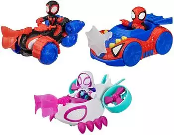 Marvel Spidey und Seine Super-Freunde Figuren- und Fahrzeugset 3er-Pack, 7,6cm Figuren (G3455)