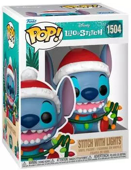 Funko POP! Stitch Holiday mit Weihnachtslichtern (80038)