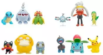 Jazwares Pokémon Battle Figure 3er-Set Sortiment Ver. 29