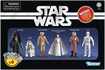 Star Wars Retro-Kollektion Neue Hoffnung Episode IV Action-Figuren 6er-Pack (9,5 cm)