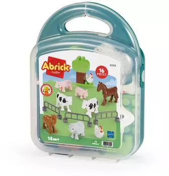 Ecoiffier Koffer Bauernhoftiere mit Figuren, Barrieren und Bausteinen, ab 18 Monaten (3329)