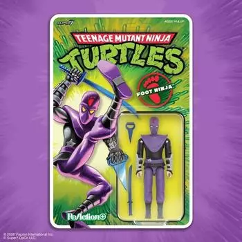 super7 Teenage Mutant Ninja Turtles ReAction+ Wave 01 - Foot Ninja Actionfigur