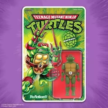 super7 Teenage Mutant Ninja Turtles ReAction+ Raphael Actionfigur Wave 01