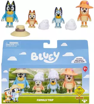 Bluey Familie auf Reisen 4er-Figuren-Set (90267)