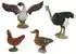 Lean Toys Bauernhof-Geflügelfiguren-Set mit Zaun & Schubkarre, 5-tlg.